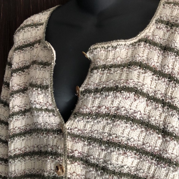 Reba Rose full button front sweater women’s medium - Picture 4 of 7